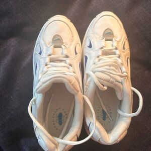 Nike Air White and Blue Athletic Shoes with Padded Comfort